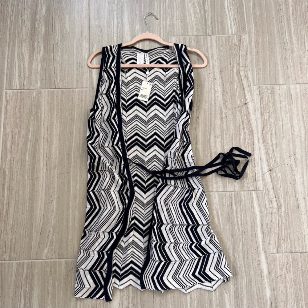 NWOT Trina Turk Chevron Tunic Vest